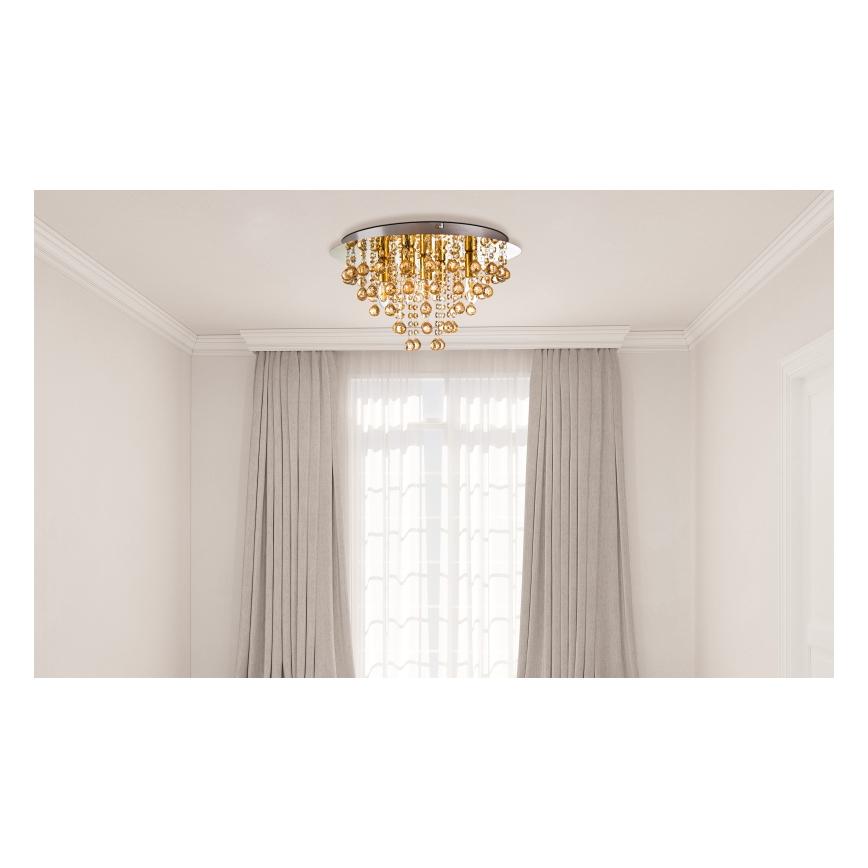 Globo - Stropní svítidlo 5xE14/40W/230V pr. 46 cm zlatá
