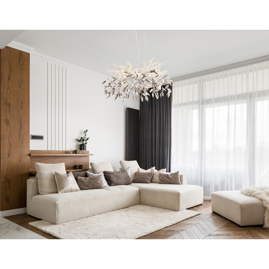 Globo - Lustr na lanku 8xG9/8W/230V pr. 61 cm lesklý chrom
