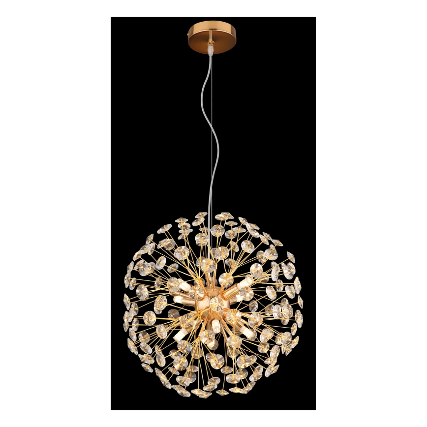 Globo - LED Lustr na lanku 8xG9/3,5W/230V pr. 40 cm zlatá