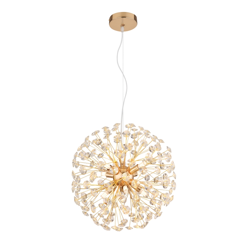 Globo - LED Lustr na lanku 8xG9/3,5W/230V pr. 40 cm zlatá