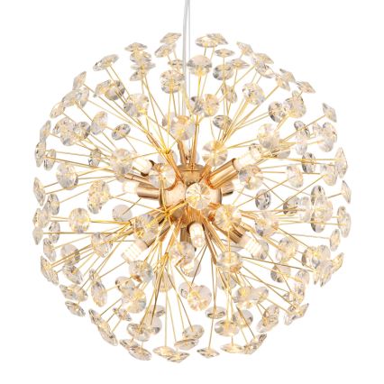 Globo - LED Lustr na lanku 8xG9/3,5W/230V pr. 40 cm zlatá