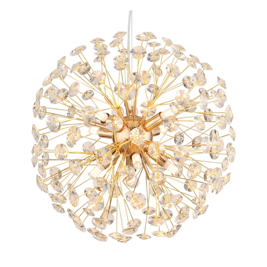 Globo - LED Lustr na lanku 8xG9/3,5W/230V pr. 40 cm zlatá