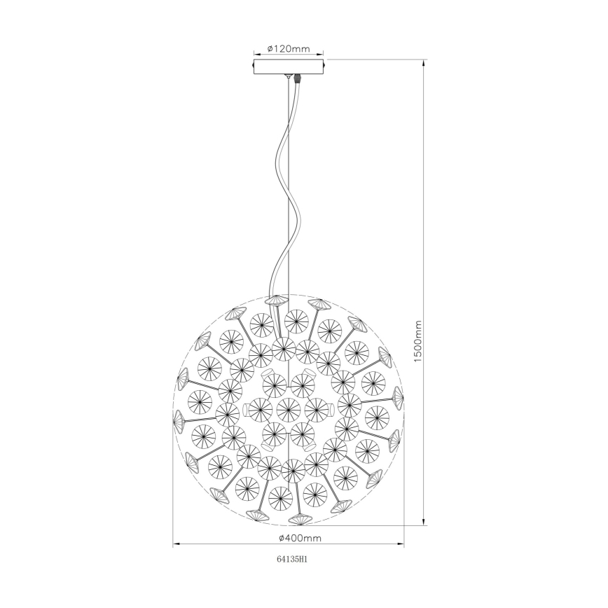Globo - LED Lustr na lanku 8xG9/3,5W/230V pr. 40 cm zlatá