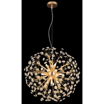 Globo - LED Lustr na lanku 9xG9/3,5W/230V pr. 60 cm zlatá