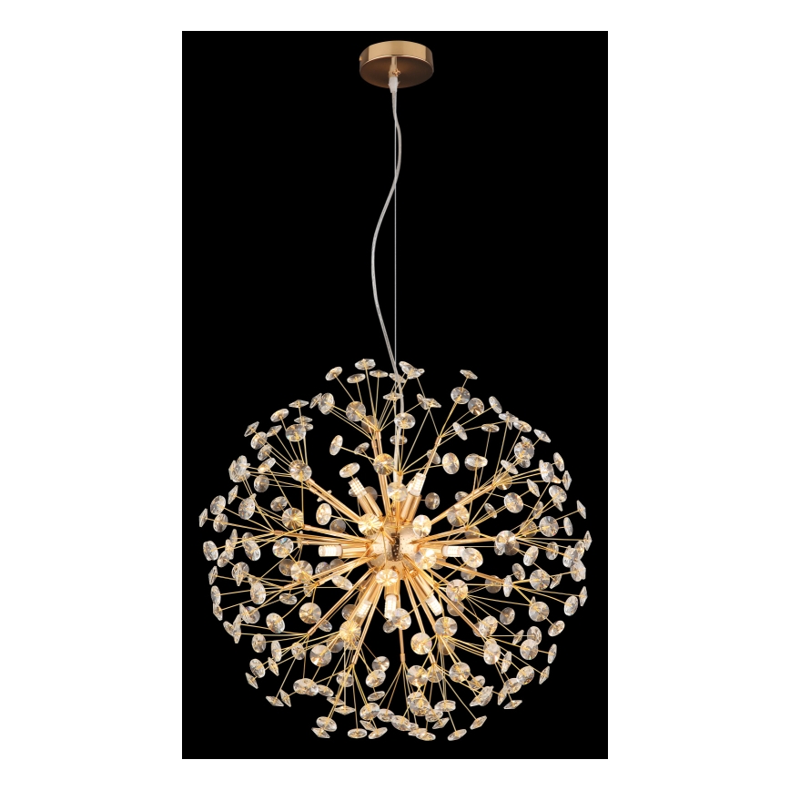 Globo - LED Lustr na lanku 9xG9/3,5W/230V pr. 60 cm zlatá
