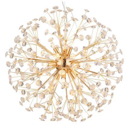 Globo - LED Lustr na lanku 9xG9/3,5W/230V pr. 60 cm zlatá