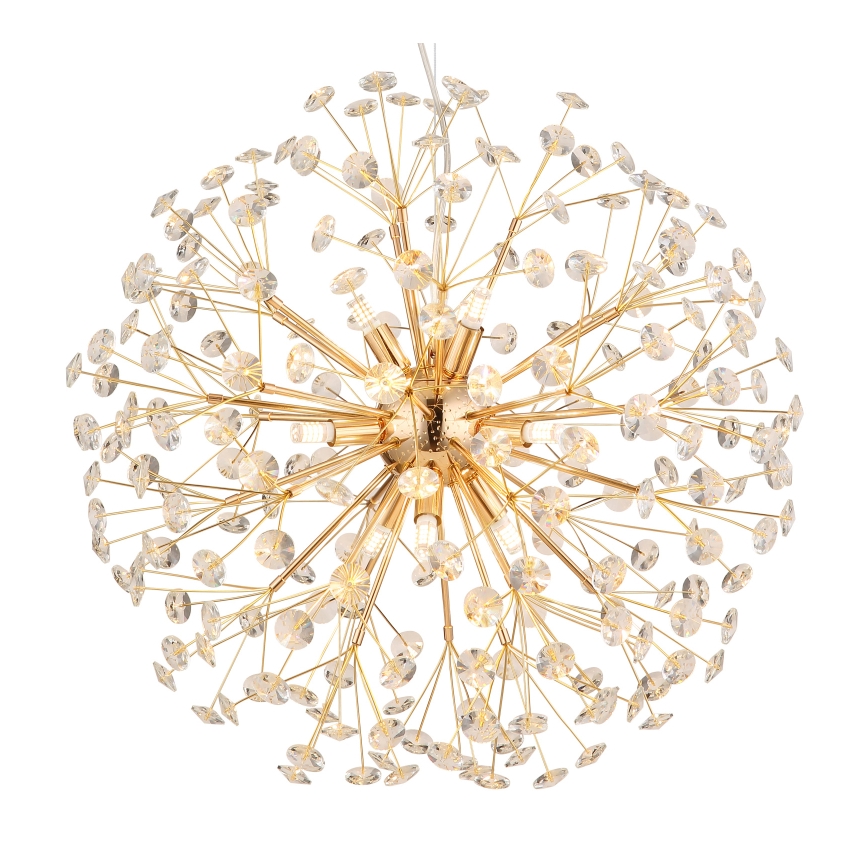 Globo - LED Lustr na lanku 9xG9/3,5W/230V pr. 60 cm zlatá