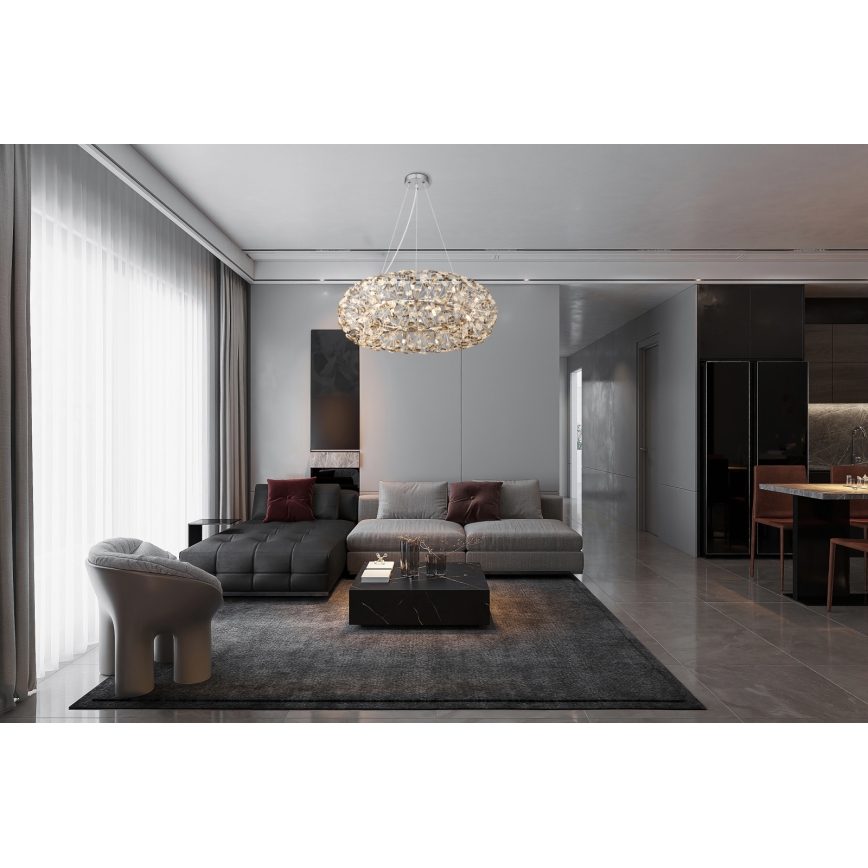 Globo - LED Křišťálový lustr na lanku 20xG9/3,5W/230V