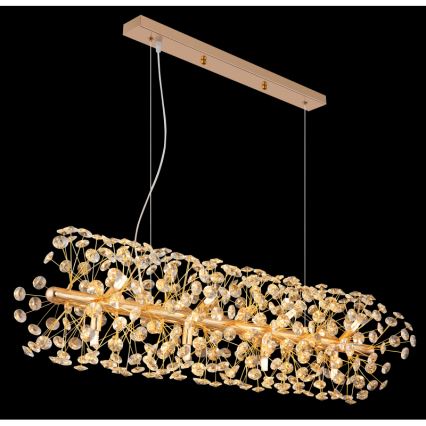 Globo - LED Lustr na lanku 12xG9/3,5W/230V zlatá