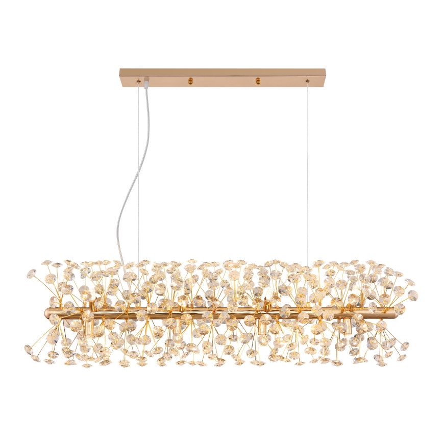 Globo - LED Lustr na lanku 12xG9/3,5W/230V zlatá