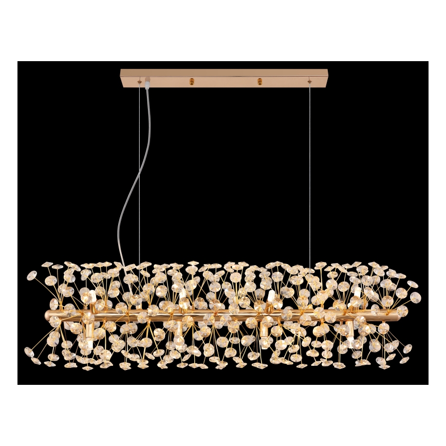 Globo - LED Lustr na lanku 12xG9/3,5W/230V zlatá