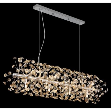 Globo - LED Lustr na lanku 12xG9/3,5W/230V lesklý chrom