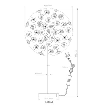Globo - LED Stolní lampa 8xG9/3,5W/230V zlatá