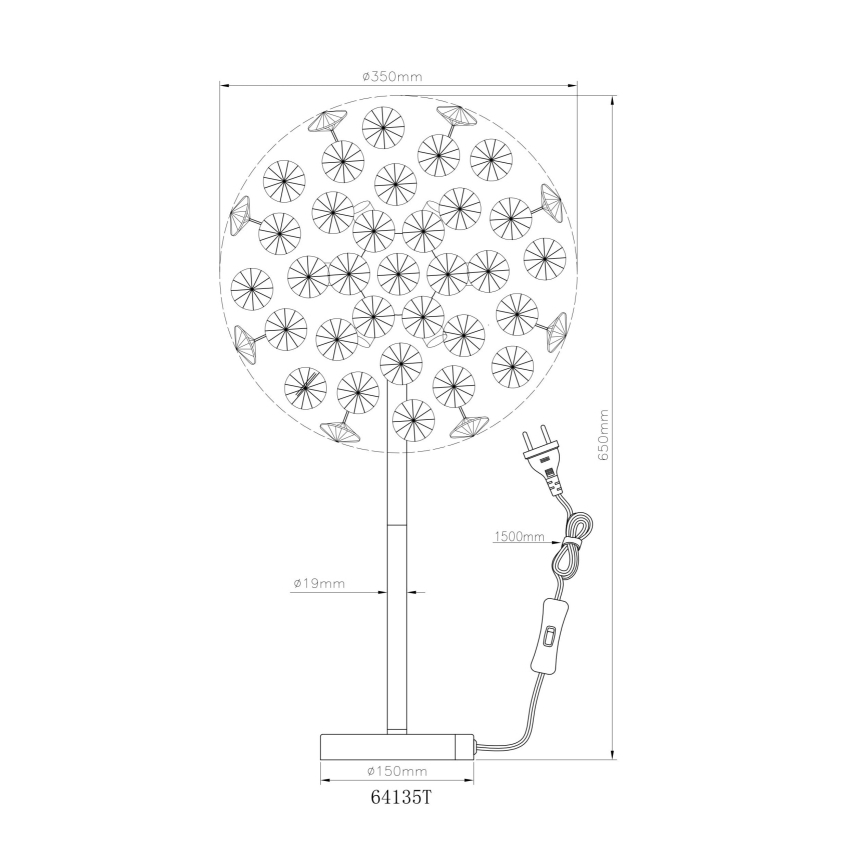 Globo - LED Stolní lampa 8xG9/3,5W/230V zlatá
