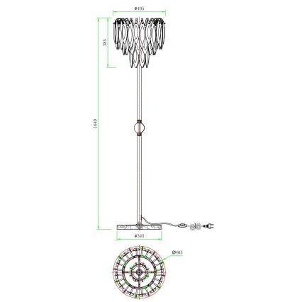 Globo - Stojací lampa 4xE14/40W/230V