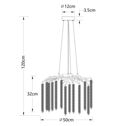 Globo - LED Lustr na lanku 6xG9/8W/230V