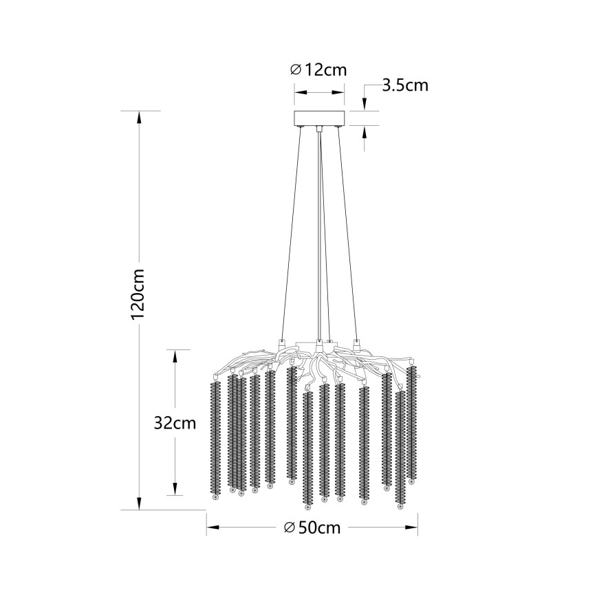 Globo - LED Lustr na lanku 6xG9/8W/230V