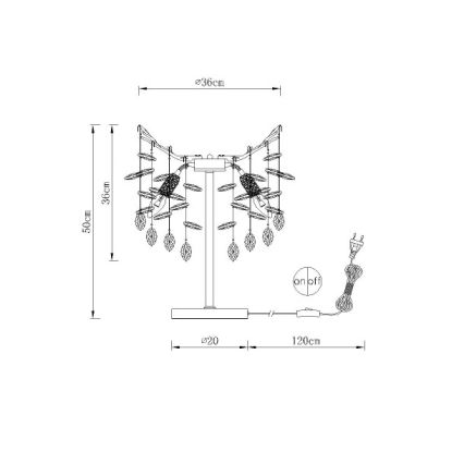 Globo - Stolní lampa 3xE14/40W/230V zlatá