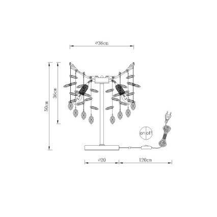 Globo - Stolní lampa 3xE14/40W/230V stříbrná