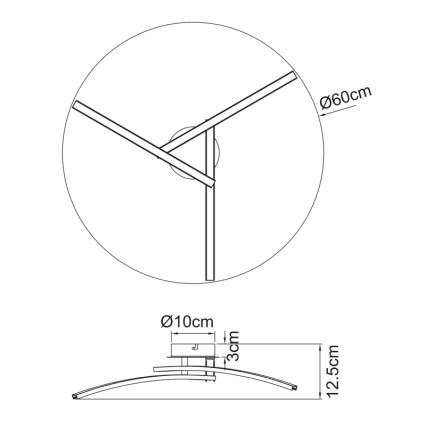 Globo - LED Přisazený lustr 3xLED/6W/230V 3000/4000/6000K