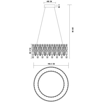 Globo - LED Lustr na lanku LED/58W/230V 2700-6000K + dálkové ovládání