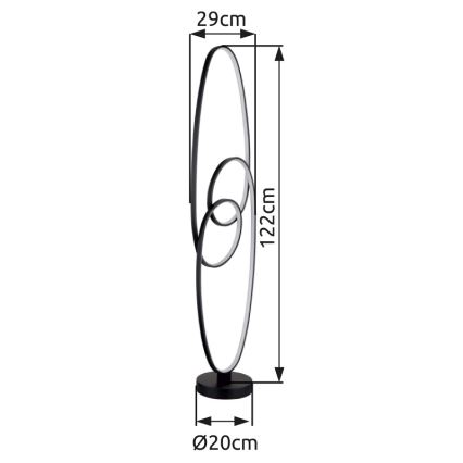 Globo - LED Stojací lampa LED/39W/230V 2700/4000/6500K