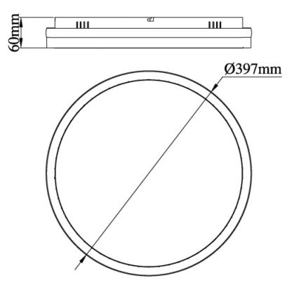 Globo - LED Stropní svítidlo LED/40W/230V 3000/4000/6000K pr. 39,7 cm