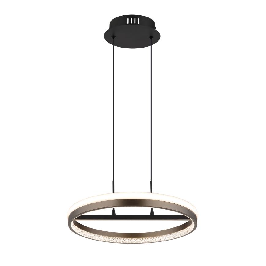 Globo - LED Lustr na lanku LED/40W/230V 3000/4000/6000K pr. 39,7 cm hnědá