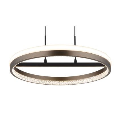 Globo - LED Lustr na lanku LED/40W/230V 3000/4000/6000K pr. 39,7 cm hnědá