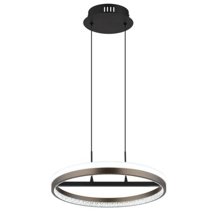 Globo - LED Lustr na lanku LED/40W/230V 3000/4000/6000K pr. 39,7 cm hnědá