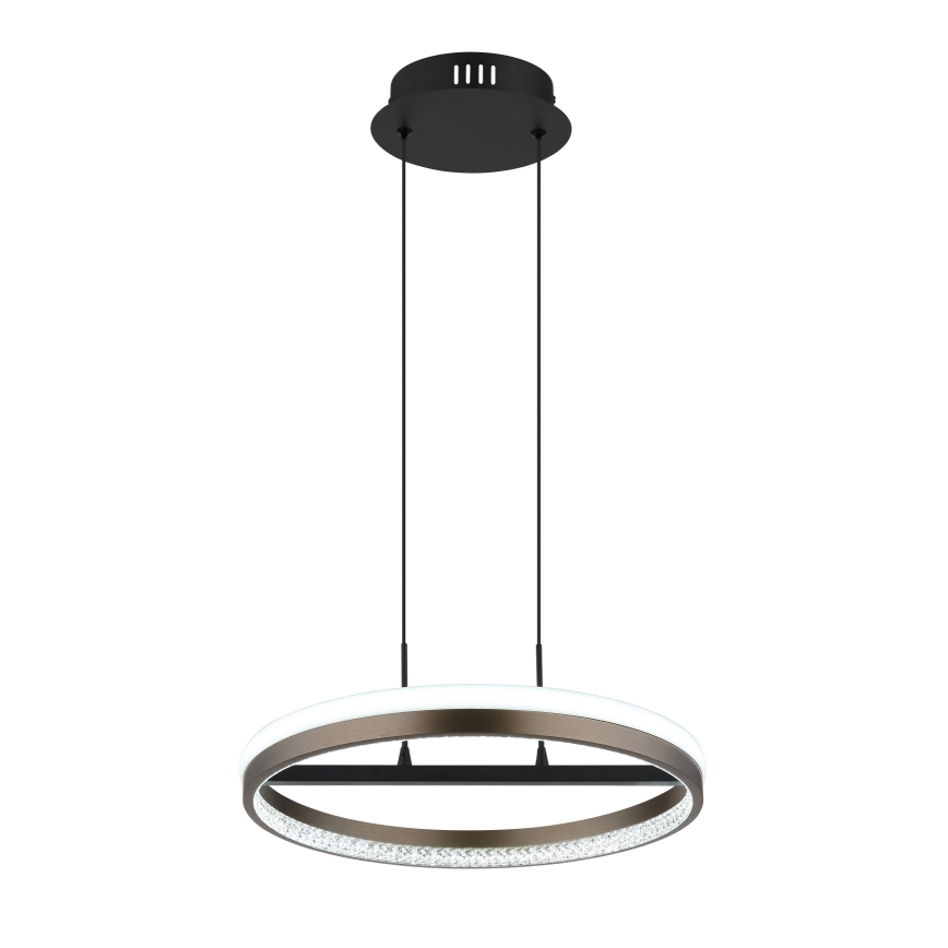 Globo - LED Lustr na lanku LED/40W/230V 3000/4000/6000K pr. 39,7 cm hnědá