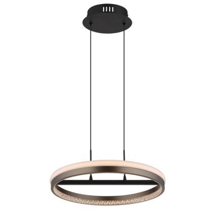 Globo - LED Lustr na lanku LED/40W/230V 3000/4000/6000K pr. 39,7 cm hnědá