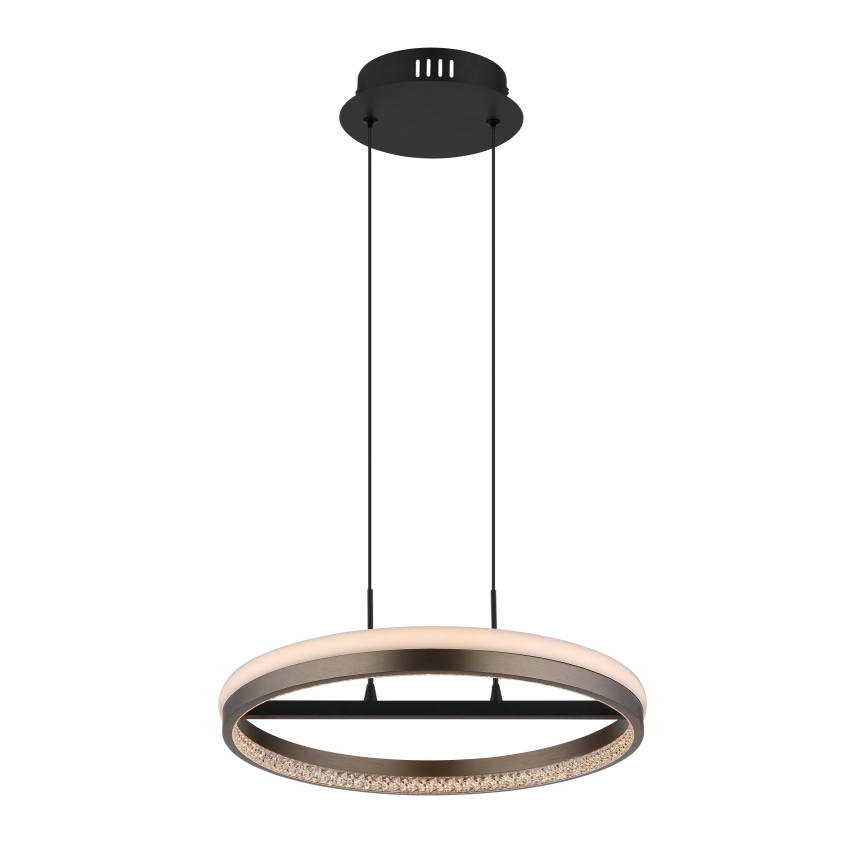 Globo - LED Lustr na lanku LED/40W/230V 3000/4000/6000K pr. 39,7 cm hnědá