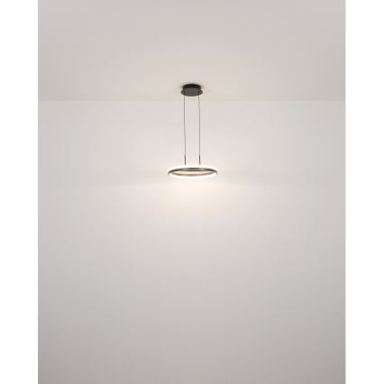 Globo - LED Lustr na lanku LED/40W/230V 3000/4000/6000K pr. 39,7 cm hnědá