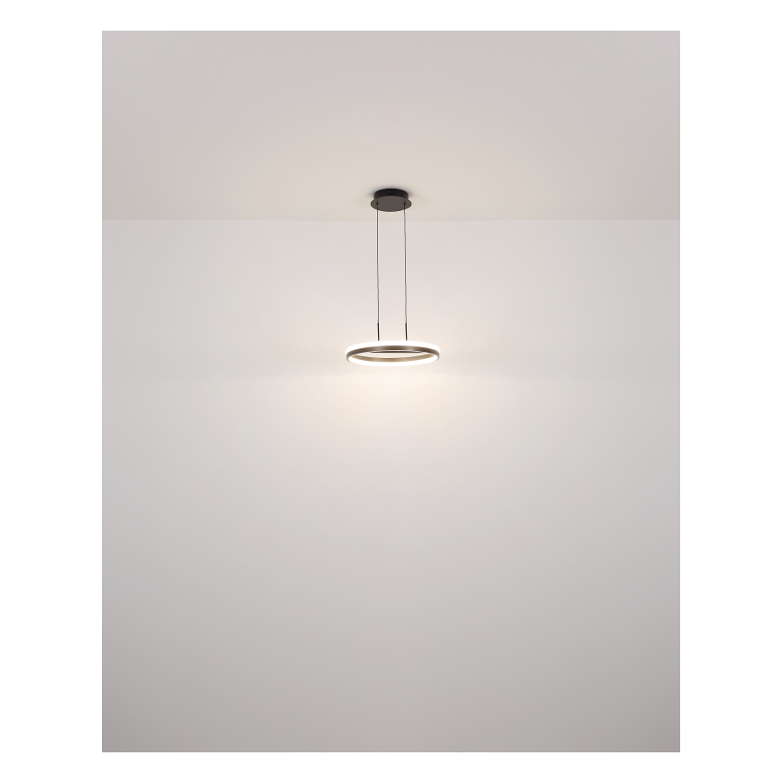 Globo - LED Lustr na lanku LED/40W/230V 3000/4000/6000K pr. 39,7 cm hnědá