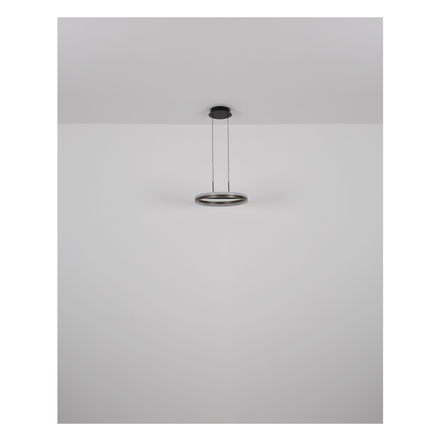 Globo - LED Lustr na lanku LED/40W/230V 3000/4000/6000K pr. 39,7 cm hnědá