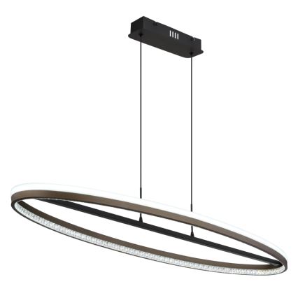 Globo - LED Lustr na lanku LED/60W/230V 3000/4000/6000K hnědá