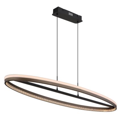 Globo - LED Lustr na lanku LED/60W/230V 3000/4000/6000K hnědá