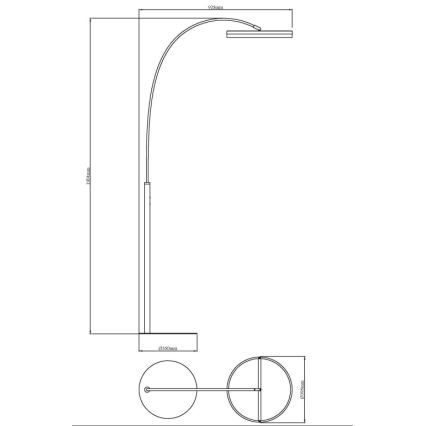Globo - LED Stmívatelná dotyková stojací lampa LED/24W/230V 3000/4000/6000K