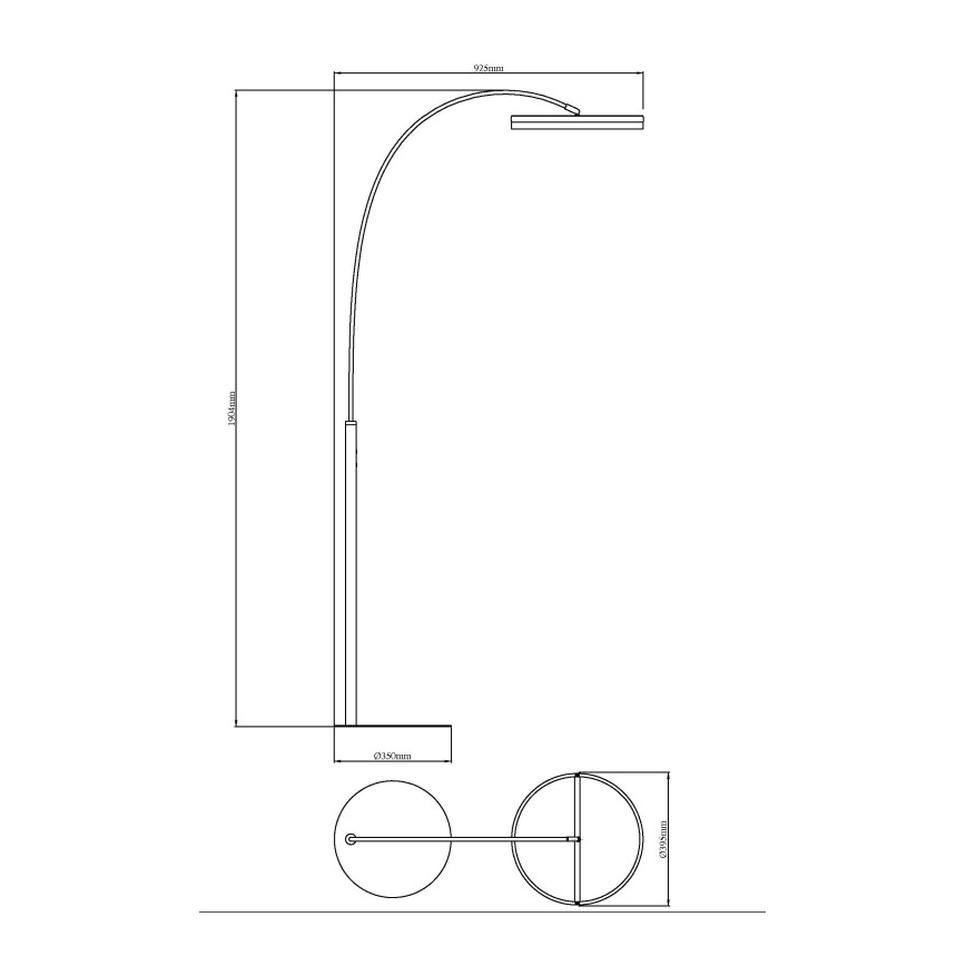 Globo - LED Stmívatelná dotyková stojací lampa LED/24W/230V 3000/4000/6000K