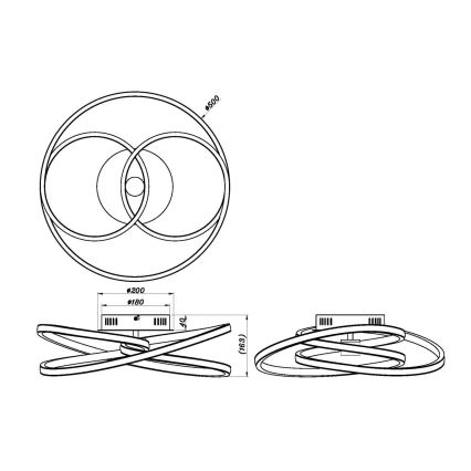 Globo - LED Přisazený lustr LED/40W/230V 3000K zlatá/černá