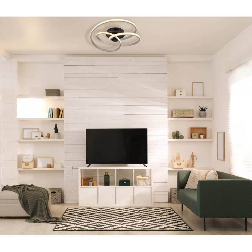 Globo - LED Přisazený lustr LED/40W/230V 3000K matný chrom/černá