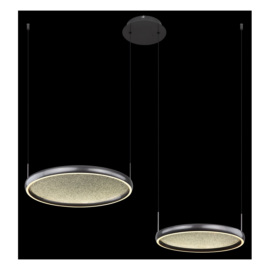 Globo - LED Stmívatelný lustr na lanku LED/50W/230V 2700-6000K černá + dálkové ovládání