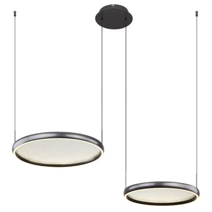 Globo - LED Stmívatelný lustr na lanku LED/50W/230V 2700-6000K černá + dálkové ovládání