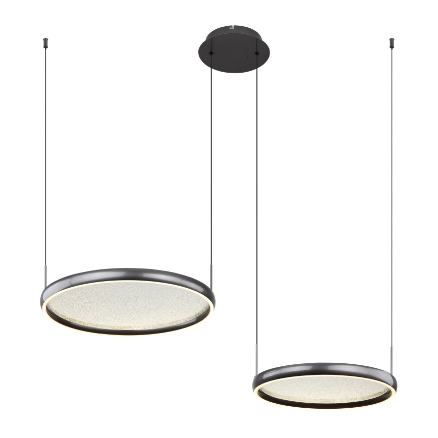 Globo - LED Stmívatelný lustr na lanku LED/50W/230V 2700-6000K černá + dálkové ovládání