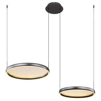 Globo - LED Stmívatelný lustr na lanku LED/50W/230V 2700-6000K černá + dálkové ovládání