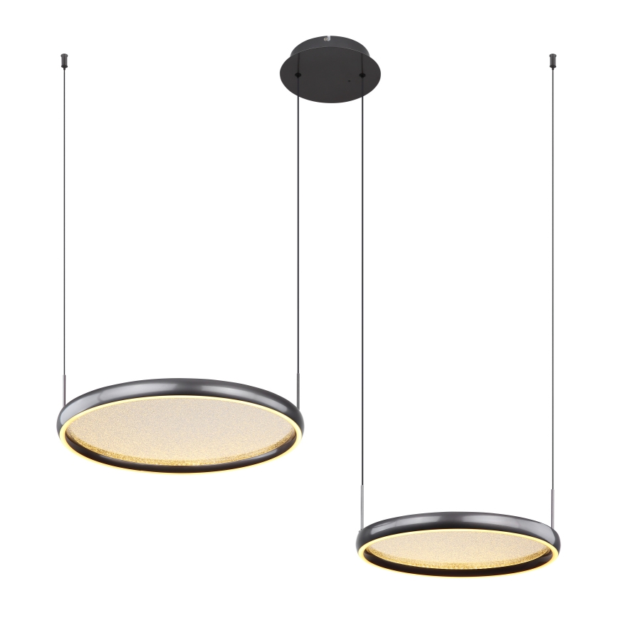 Globo - LED Stmívatelný lustr na lanku LED/50W/230V 2700-6000K černá + dálkové ovládání