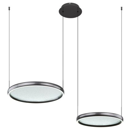 Globo - LED Stmívatelný lustr na lanku LED/50W/230V 2700-6000K černá + dálkové ovládání