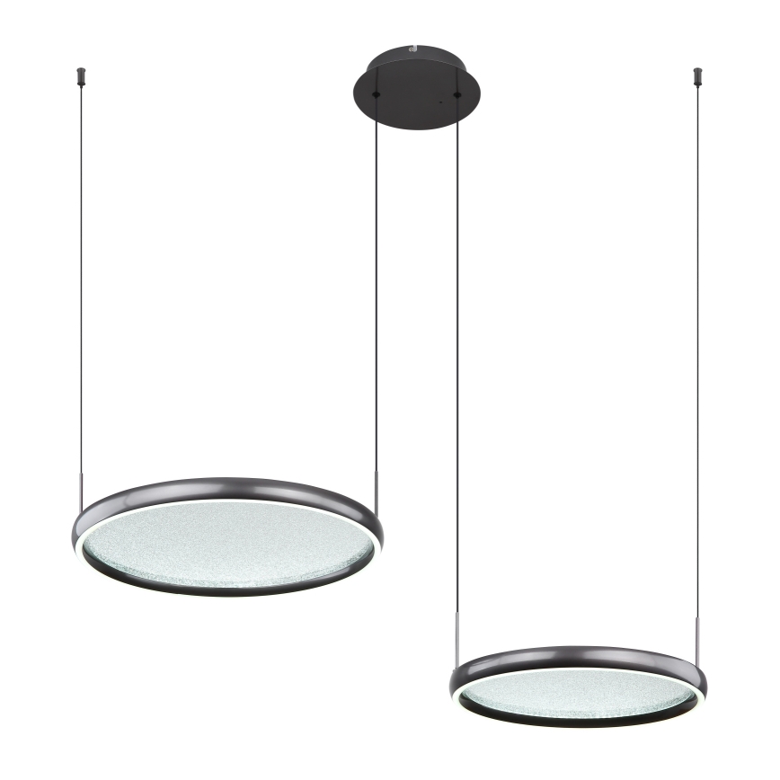 Globo - LED Stmívatelný lustr na lanku LED/50W/230V 2700-6000K černá + dálkové ovládání