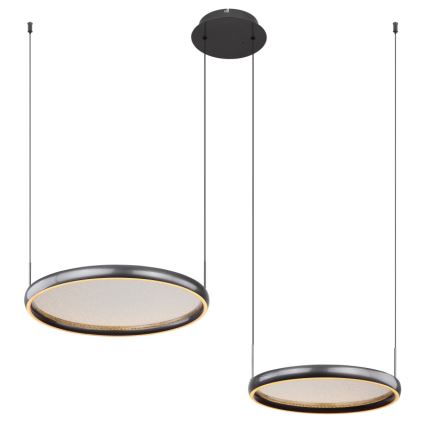 Globo - LED Stmívatelný lustr na lanku LED/50W/230V 2700-6000K černá + dálkové ovládání